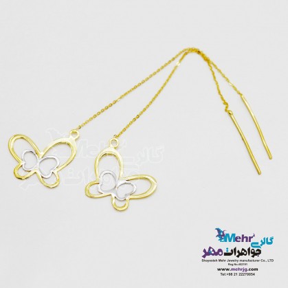 Gold Earring - Butterfly Design-SE0176